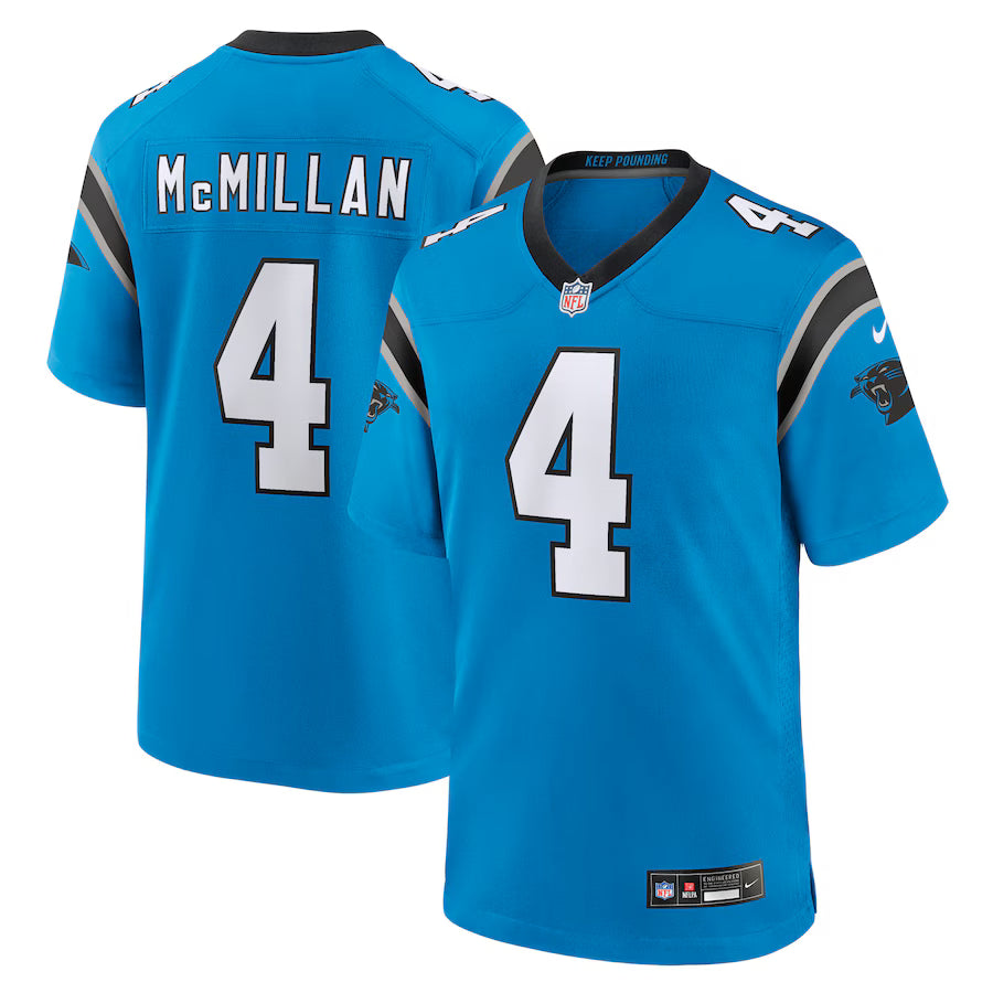 Tetairoa McMillan Carolina Panthers Alternate Jersey - Blue product image 1