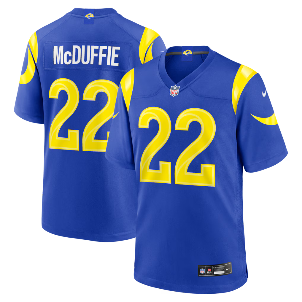 Trent McDuffie Los Angeles Rams Jersey - Royal Blue product image 1