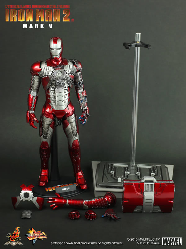 Hot Toys Iron Man (Mark V) 1/6 Scale Action Figure product image 9, provided for visual reference and product detail review