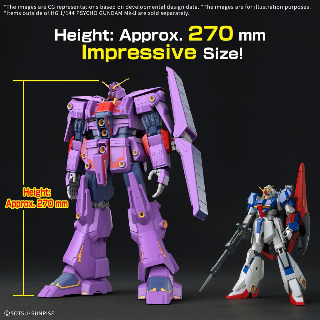 Gundam 1/144 HGUC #261 Zeta Gundam MRX-010 Psycho Gundam Mk-II Model Kit product image 8, provided for visual reference and