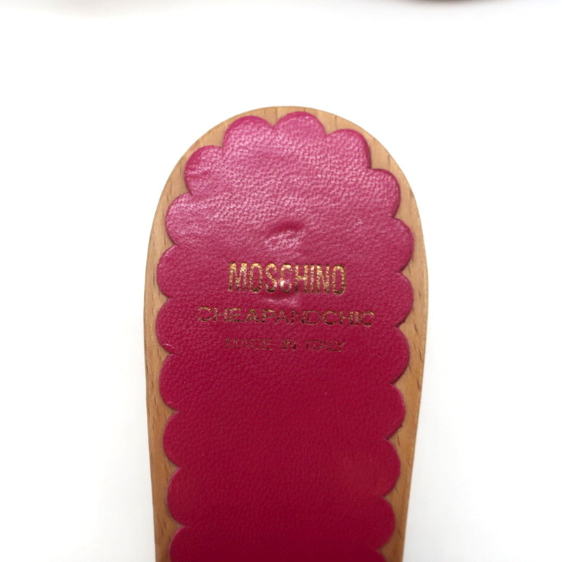 Moschino Cheap and Chic Bow Clog Sandals Leopard Print Size 40 High Heel Slides product image 10, provided for visual