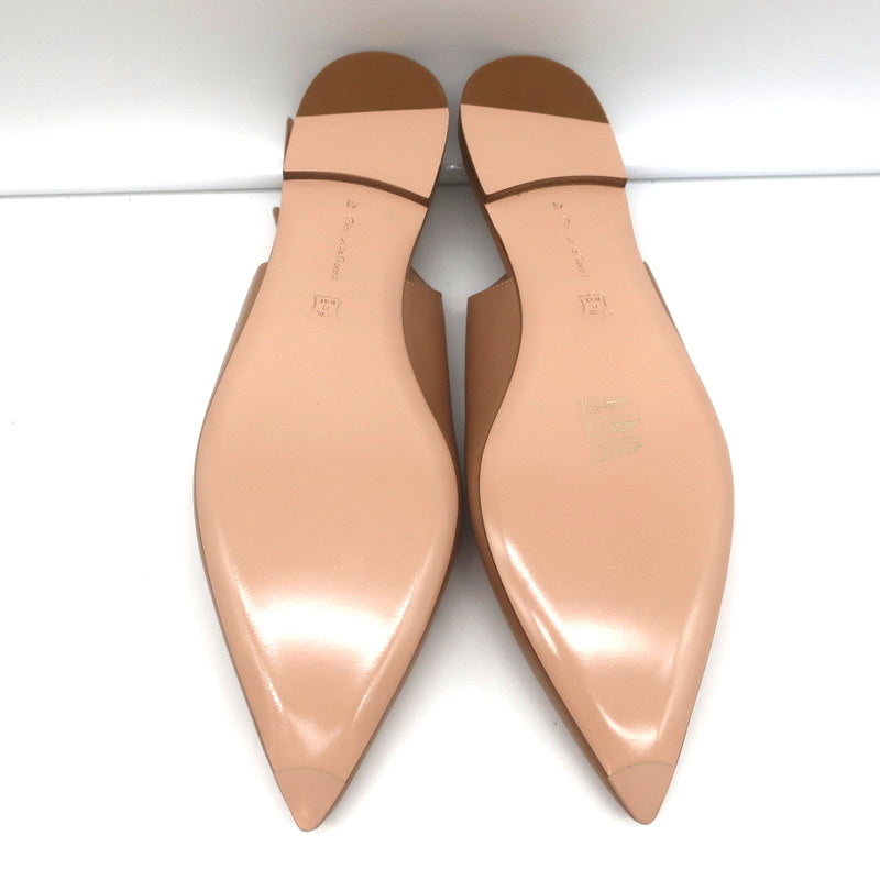 Gianvito Rossi Slingback Flats Anna Praline Leather Size 41 Pointed Toe NEW product image 10, provided for visual reference