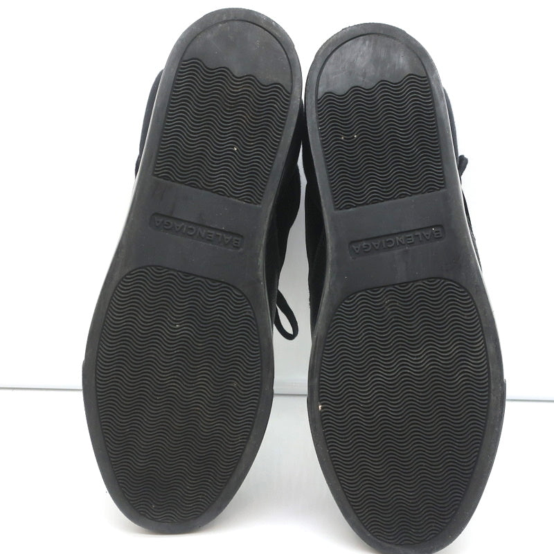 Balenciaga High Top Sneakers Black Leather & Velvet Size 40 product image 10, provided for visual reference and product