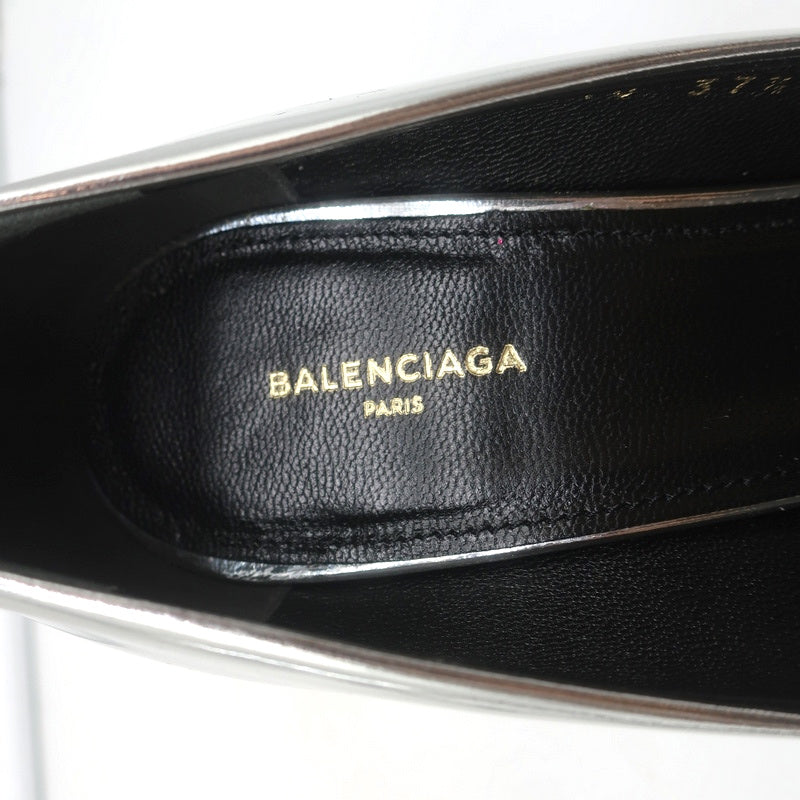 Balenciaga Broken Mirror Heels Silver Metallic Leather Size 37.5 Point-Toe Pumps product image 10, provided for visual