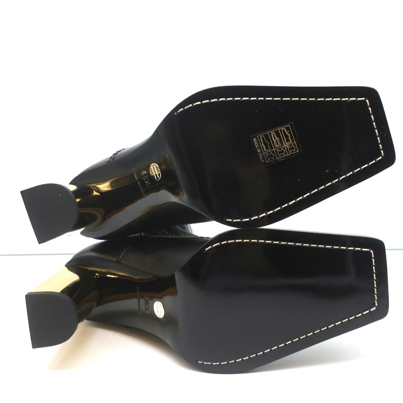 Proenza Schouler Gold Heel Chelsea Boots Black Leather Size 36.5 NEW product image 9, provided for visual reference and