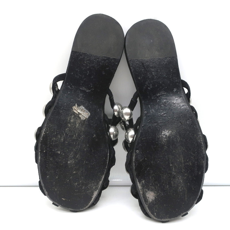 Alexander Wang Amelia Mules Black Studded Suede Size 37 Caged Sandals product image 10, provided for visual reference and