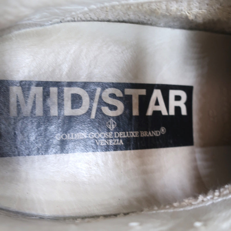 Golden Goose Mid Star Sneakers Off-White Leather & Purple Suede Size 37 product image 10, provided for visual reference and