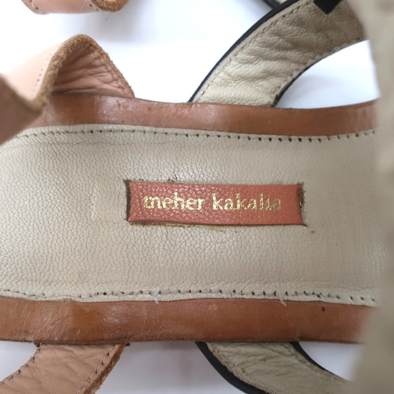 Meher Kakalia Tiki Sofia Tassel Sandals Beaded Embroidered Leather Size 41 product image 10, provided for visual reference