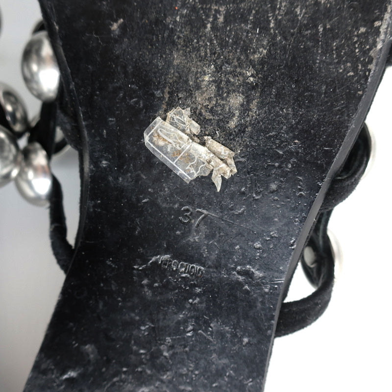 Alexander Wang Amelia Mules Black Studded Suede Size 37 Caged Sandals product image 11, provided for visual reference and