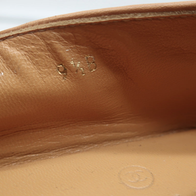 Laced Bow Ballet Flats Very Light Pink Canvas & Tan Leather Size 39.5 product image 11, provided for visual reference and