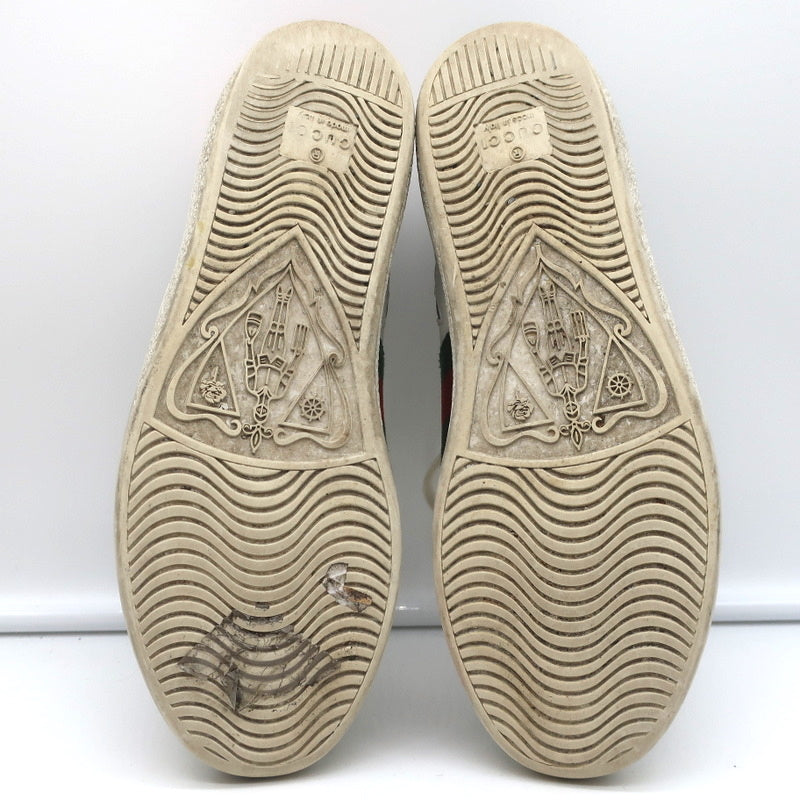 Gucci Ace Stars Low Top Sneakers White & Metallic Leather Size 36 product image 12, provided for visual reference and