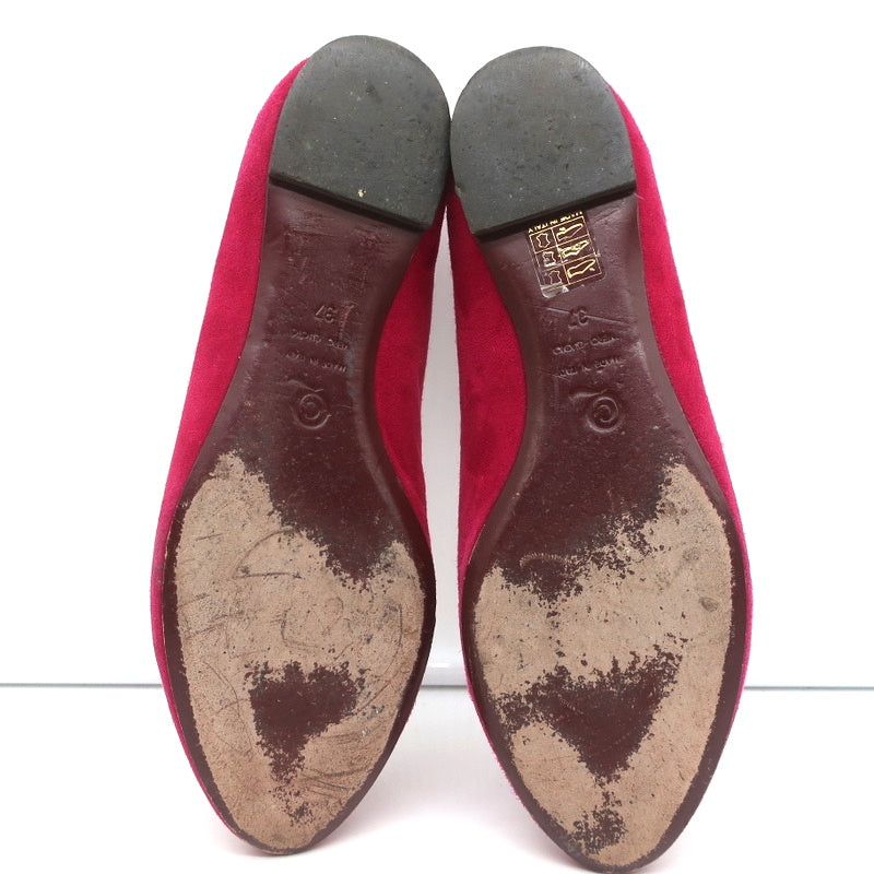 Alexander McQueen Sequin Skull Loafers Magenta Suede Size 37 Slip-On Flats product image 12, provided for visual reference