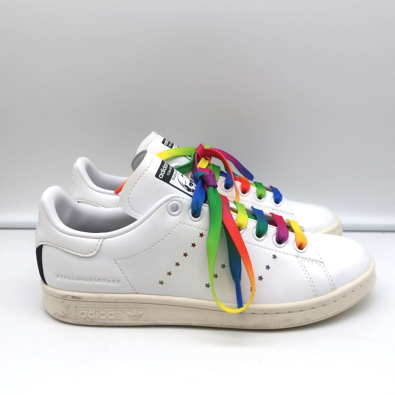 Stella McCartney x Stan Smith Vegan Sneakers White/Rainbow Size 5.5 product image 2, provided for visual reference and