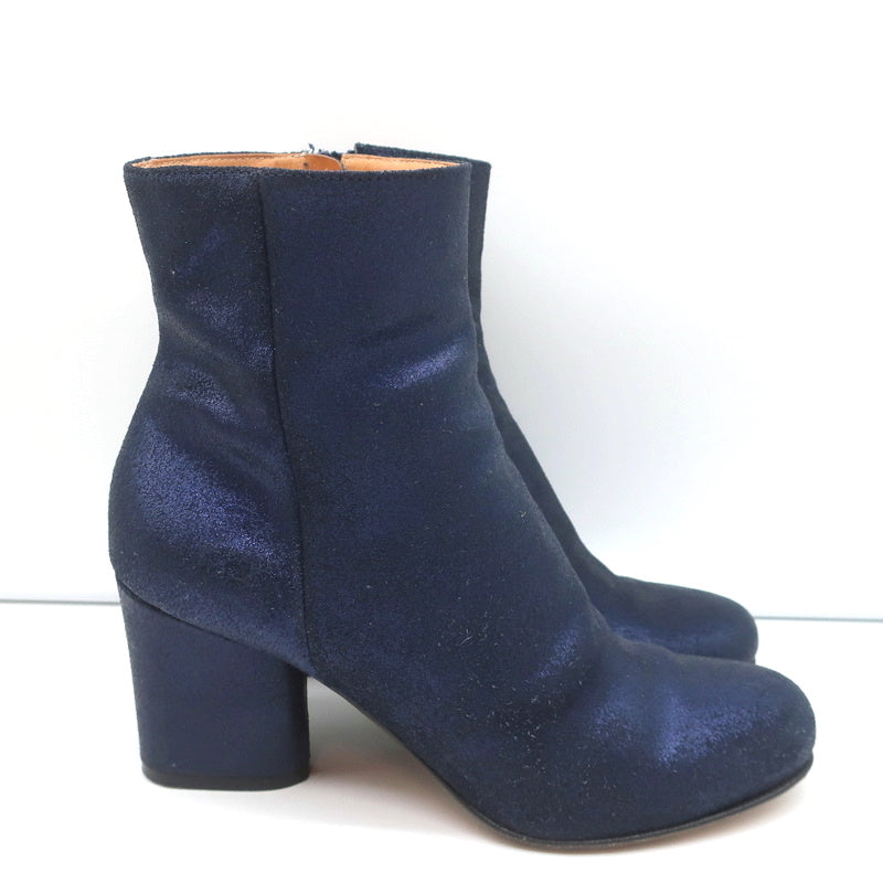 Maison Margiela Ankle Boots Navy Metallic Suede Size 38 product image 2, provided for visual reference and product detail
