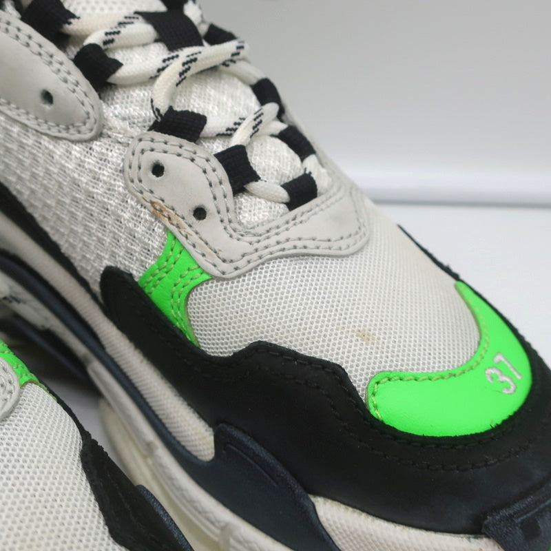 Balenciaga Triple S Sneakers White/Black/Neon Green Size 37 product image 2, provided for visual reference and product