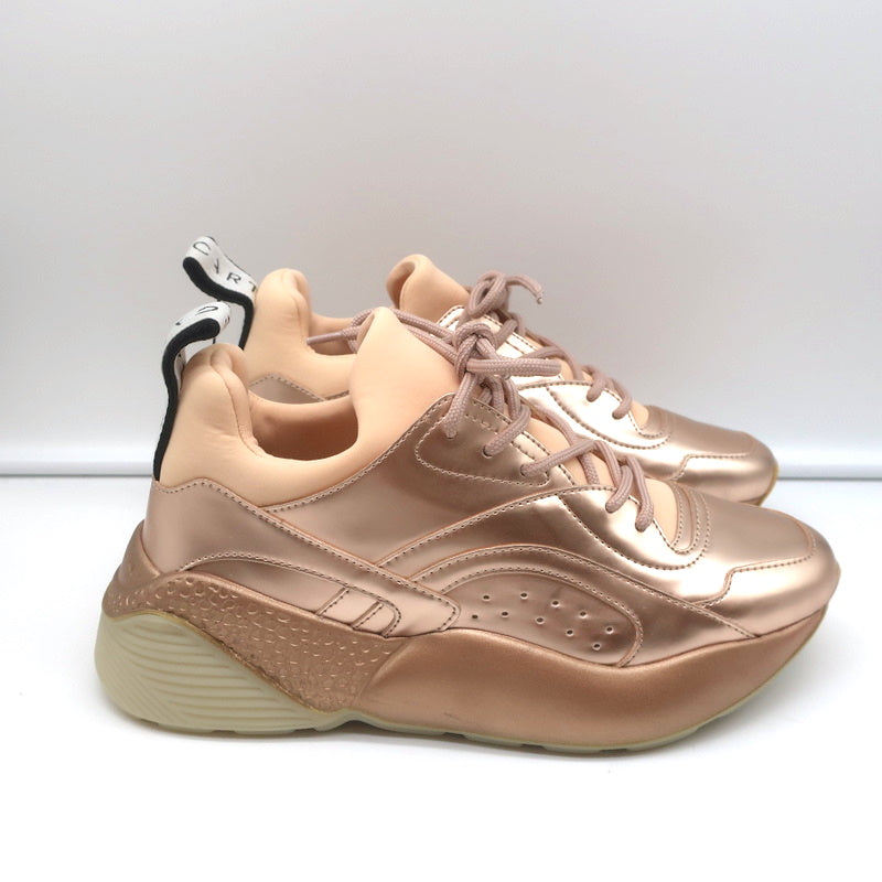 Stella McCartney Eclypse Sneakers Rose Gold Metallic Faux Leather Size 38 NEW product image 2, provided for visual reference
