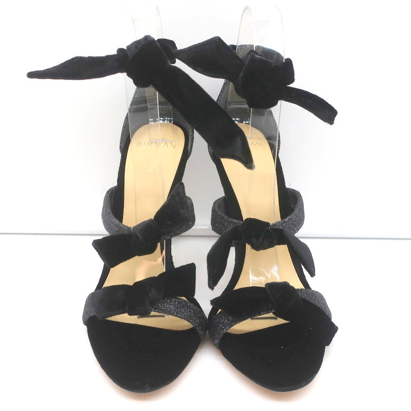 Alexandre Birman Mary Knot Sandals Black Glitter & Velvet Size 39 NEW product image 3, provided for visual reference and