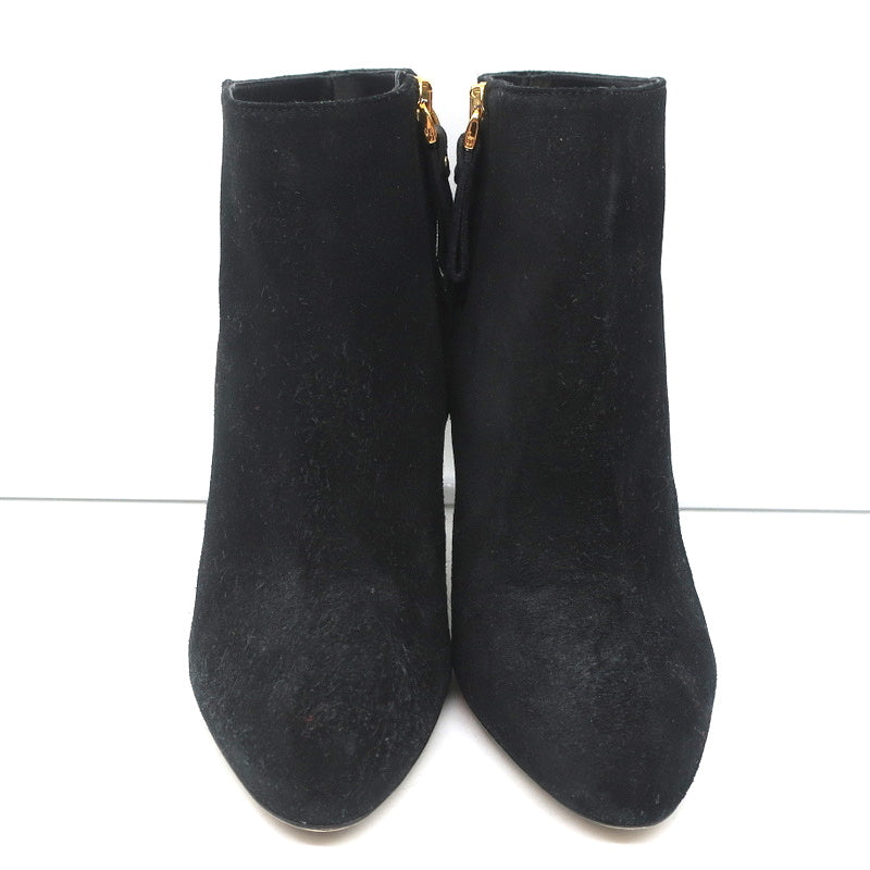 Sergio Rossi Studded Heel Booties Black Suede Size 38.5 Ankle Boots product image 3, provided for visual reference and
