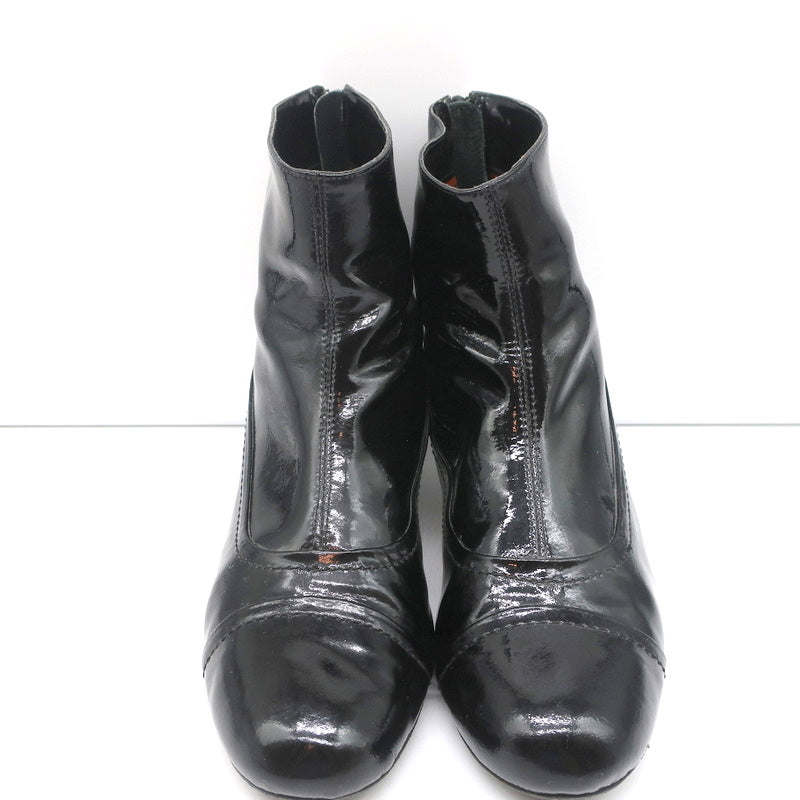 Lanvin Ankle Boots Black Patent Leather Size 41 Kitten Heel Booties product image 3, provided for visual reference and