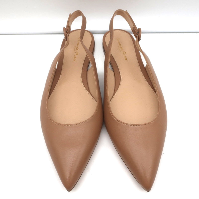Gianvito Rossi Slingback Flats Anna Praline Leather Size 41 Pointed Toe NEW product image 3, provided for visual reference