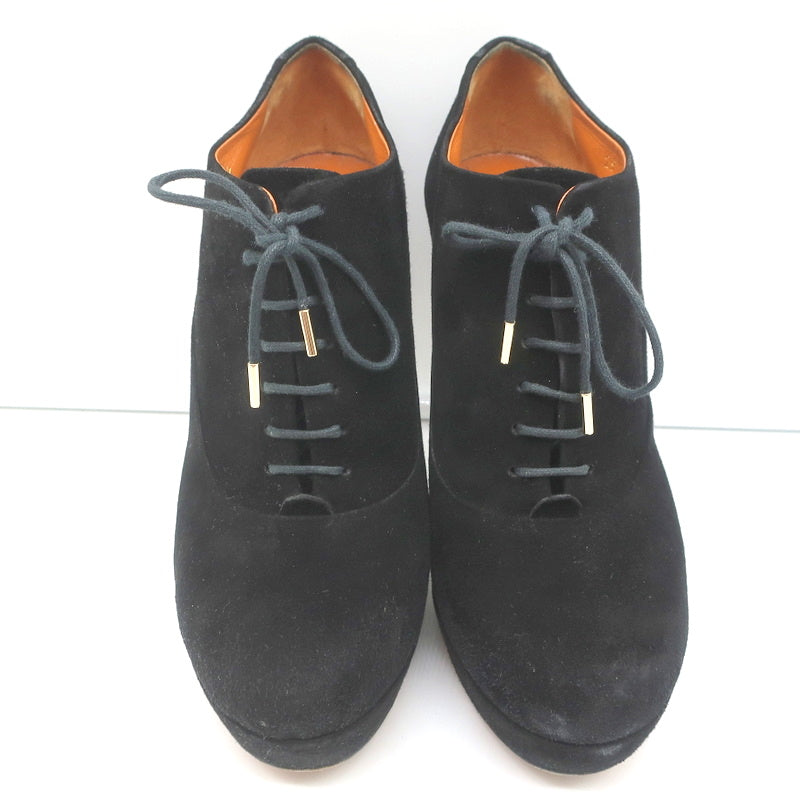 Gucci Betty Lace-Up Platform Booties Black Suede Size 38.5 product image 3, provided for visual reference and product detail