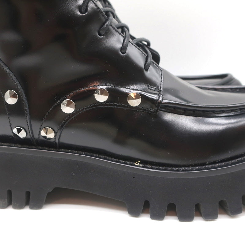 Casadei Chain Link Combat Boots Black Studded Leather Size 36.5 product image 3, provided for visual reference and product