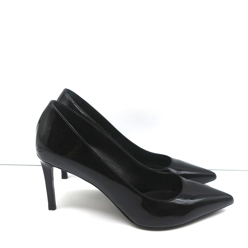 Saint Laurent Paris 80 Pumps Black Patent Leather Size 37.5 Pointed Toe Heels product image 2, provided for visual reference
