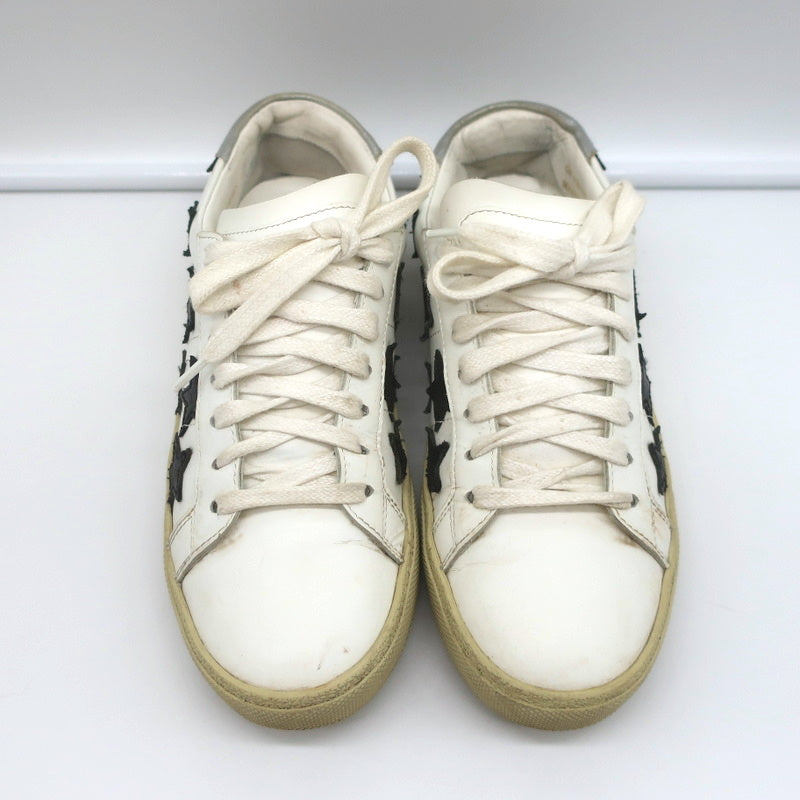 Saint Laurent Court Classic Star Sneakers White & Black Leather Size 36.5 product image 3, provided for visual reference and