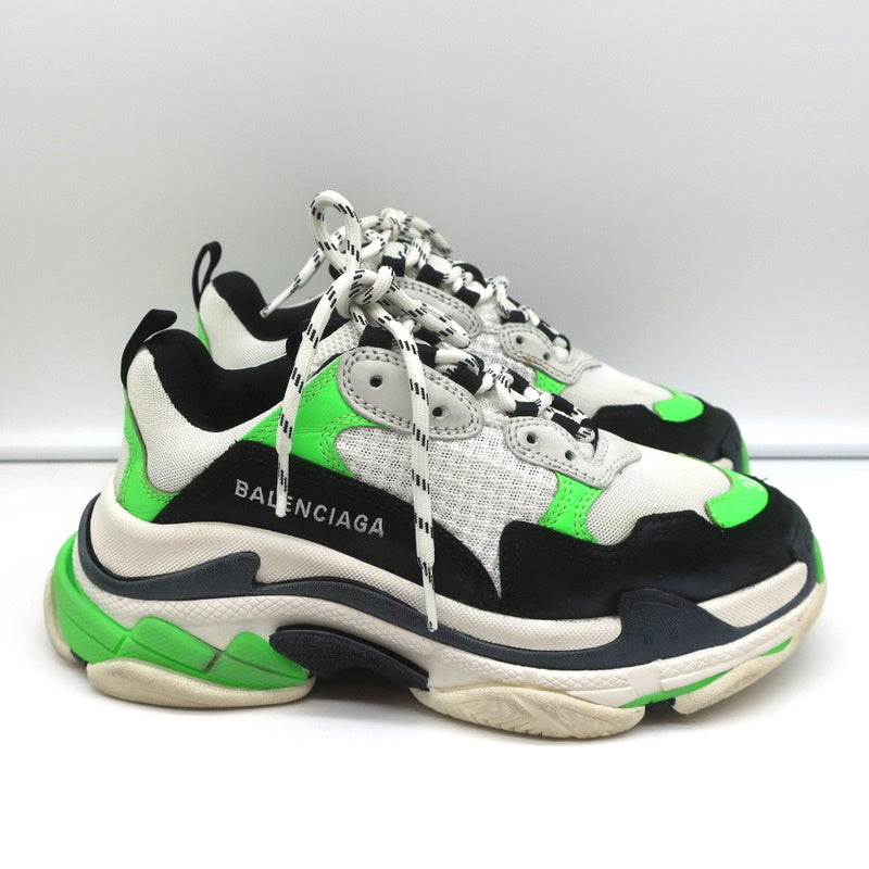 Balenciaga Triple S Sneakers White/Black/Neon Green Size 37 product image 3, provided for visual reference and product