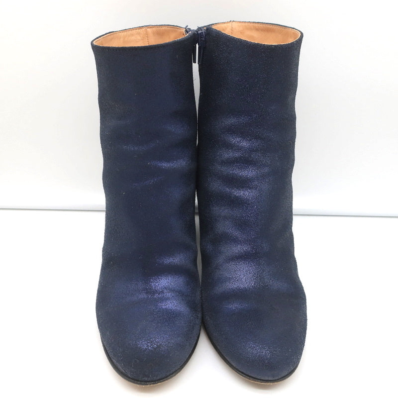 Maison Margiela Ankle Boots Navy Metallic Suede Size 38 product image 3, provided for visual reference and product detail
