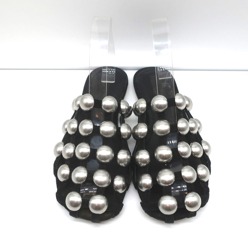 Alexander Wang Amelia Mules Black Studded Suede Size 37 Caged Sandals product image 4, provided for visual reference and