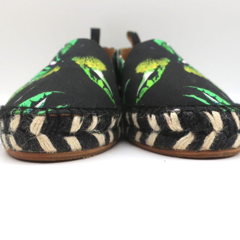 Proenza Schouler Espadrilles Black Floral Print Canvas Size 6 Slip-On Flats product image 4, provided for visual reference