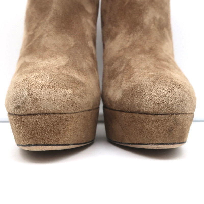 Jimmy Choo Ankle Boots Evans Brown Whipstitch Suede Size 35.5 Platform Booties product image 4, provided for visual