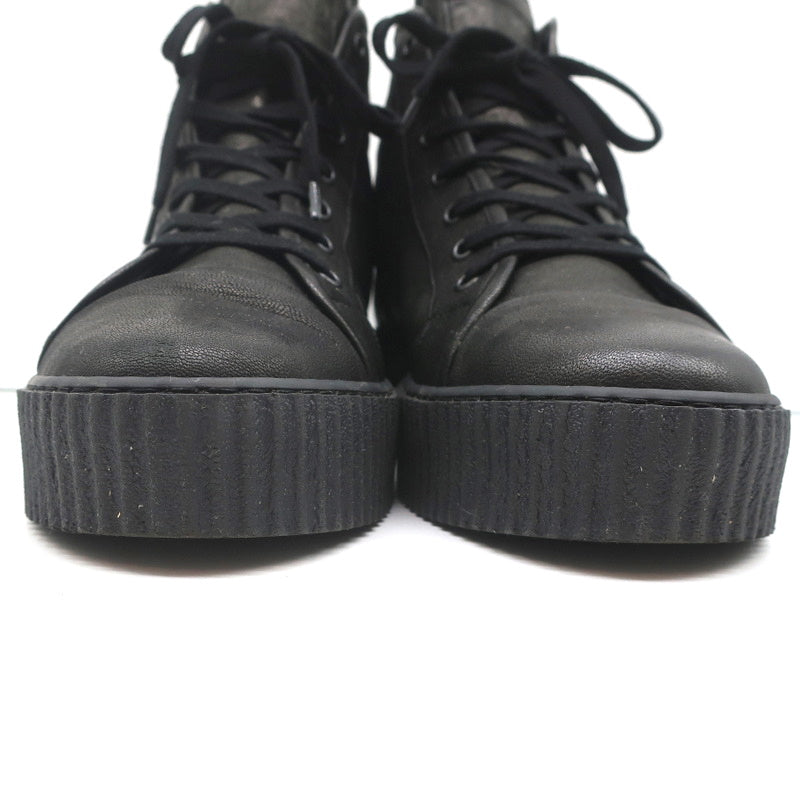 MM6 Maison Margiela High Top Platform Creeper Sneakers Black Leather Size 41 product image 4, provided for visual reference