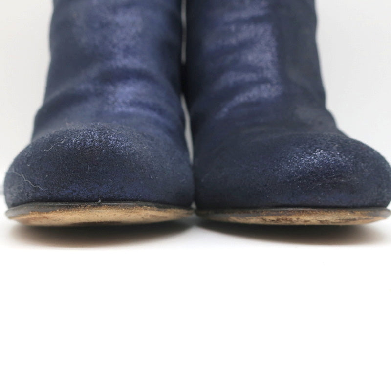 Maison Margiela Ankle Boots Navy Metallic Suede Size 38 product image 4, provided for visual reference and product detail