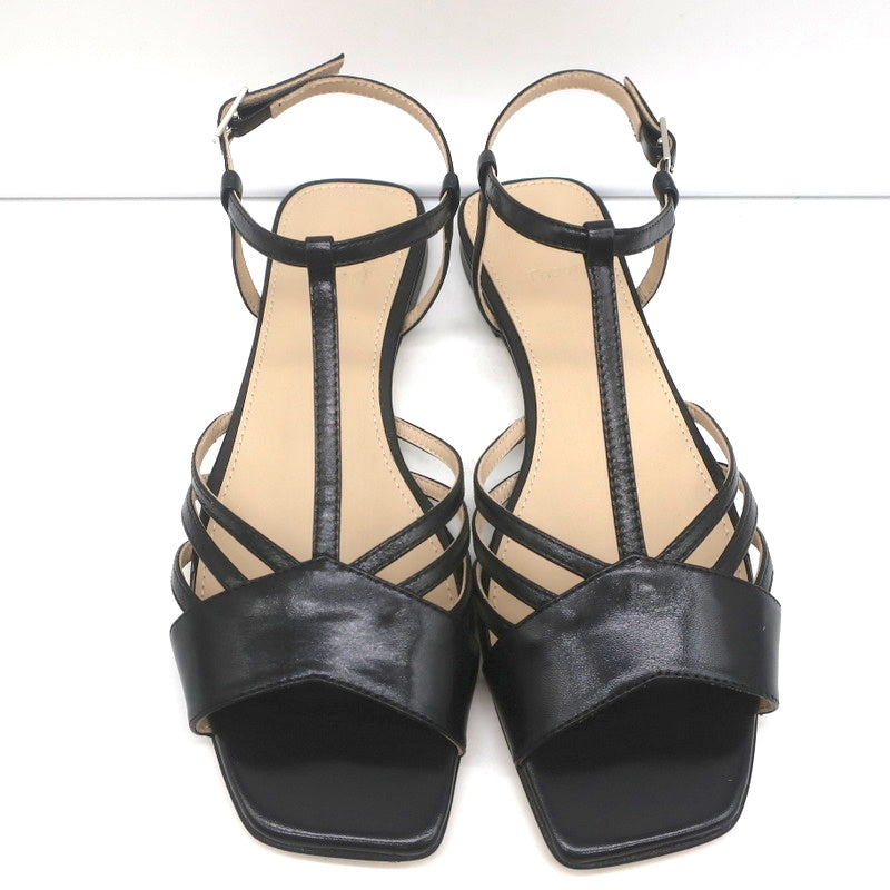 Theory V Strap Sandals Black Leather Size 38.5 Slingback Flats NEW product image 4, provided for visual reference and