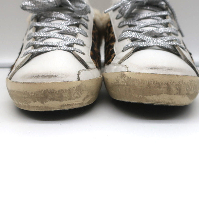 Golden Goose Superstar Sabot Shearling Sneakers Leopard Print Calf Hair Size 37 product image 4, provided for visual