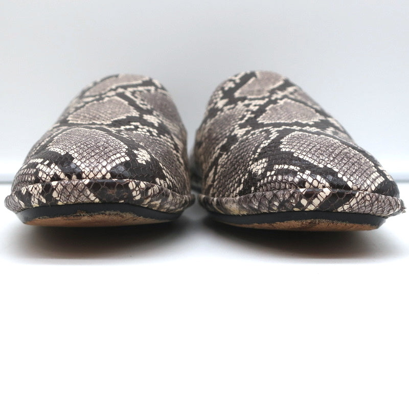 Vince Loafers Paz Gray/Cream Snake-Print Leather Size 7 Slip-On Flats product image 4, provided for visual reference and