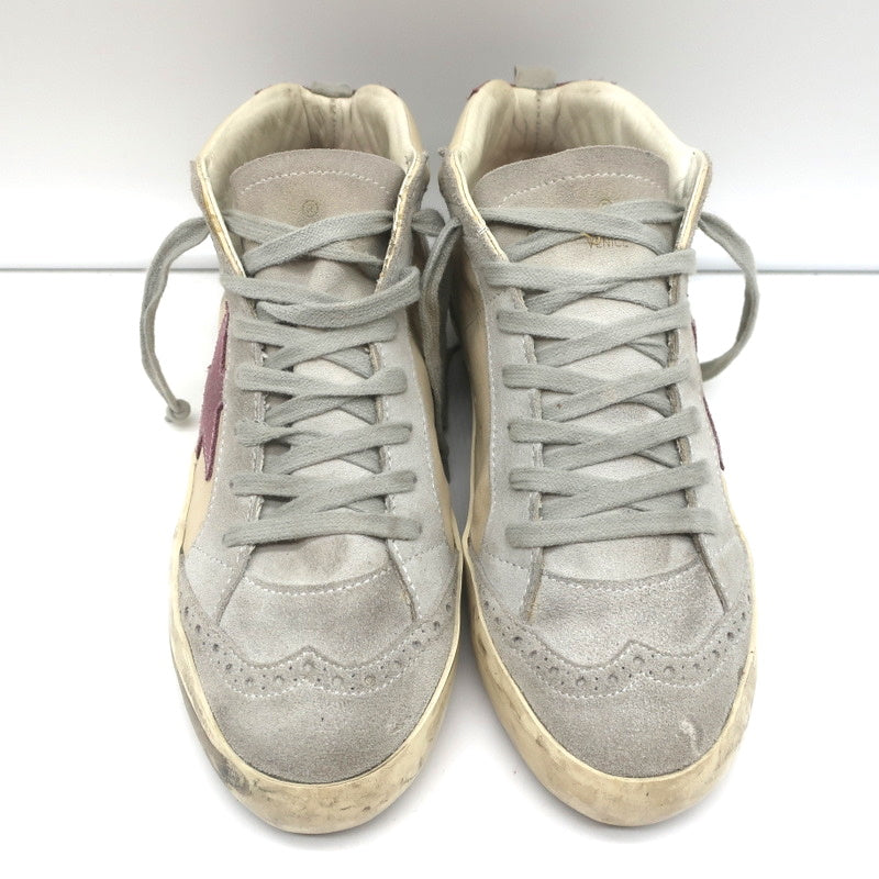Golden Goose Mid Star Sneakers Off-White Leather & Purple Suede Size 37 product image 4, provided for visual reference and