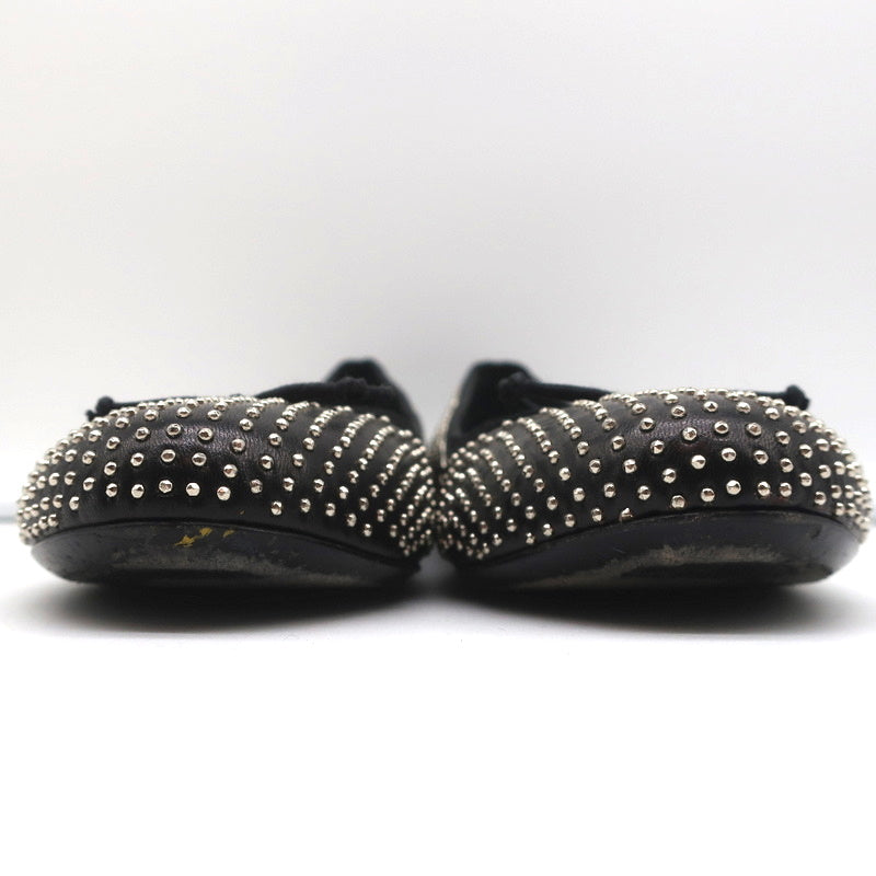 Saint Laurent Dance Ballet Flats Black Studded Leather Size 37.5 product image 4, provided for visual reference and product