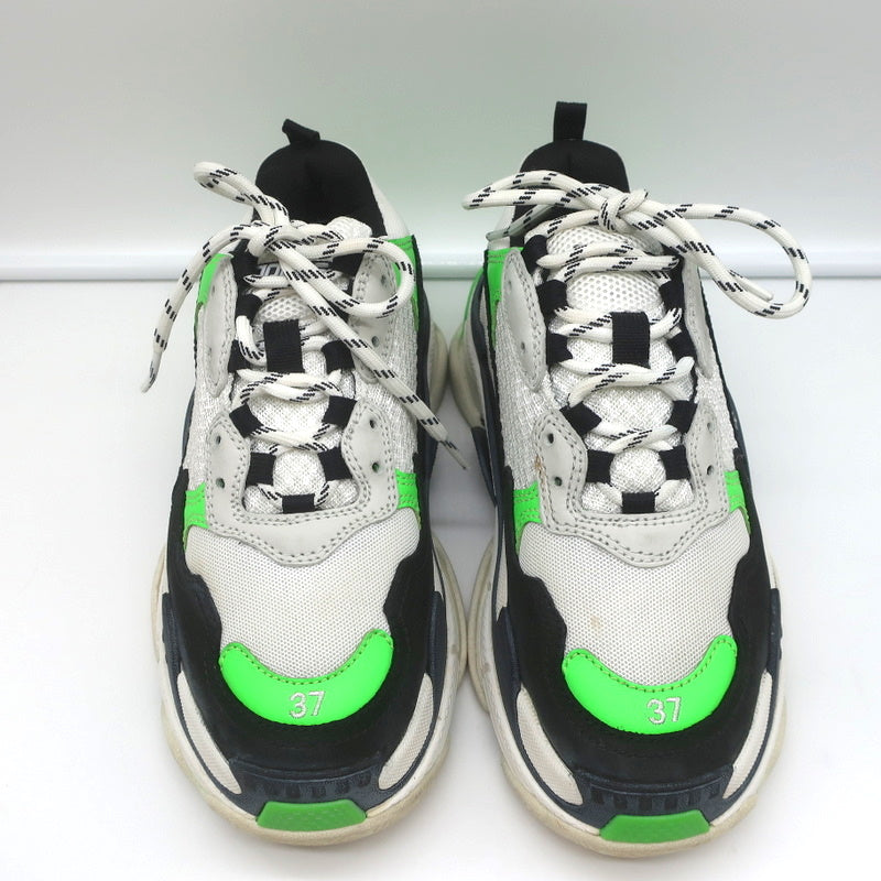 Balenciaga Triple S Sneakers White/Black/Neon Green Size 37 product image 4, provided for visual reference and product