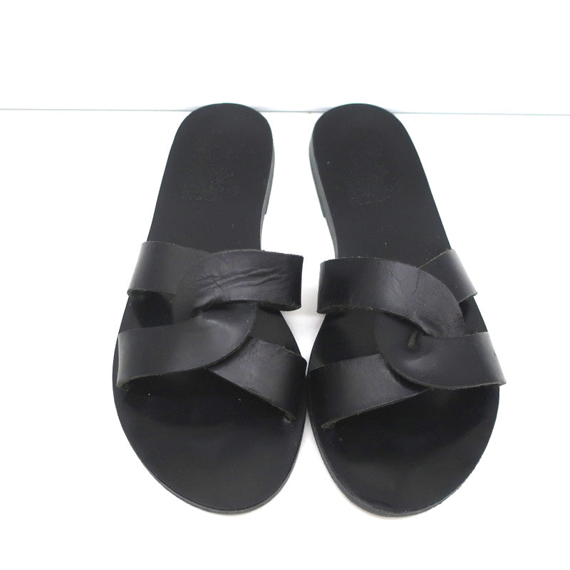 Ancient Greek Sandals Desmos Slides Black Leather Size 38 product image 4, provided for visual reference and product detail