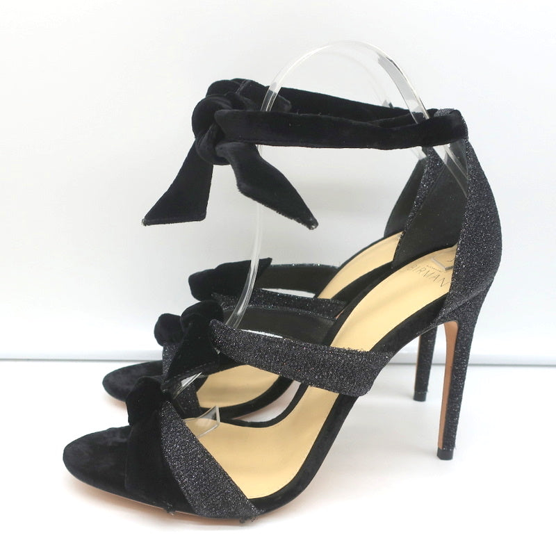 Alexandre Birman Mary Knot Sandals Black Glitter & Velvet Size 39 NEW product image 5, provided for visual reference and