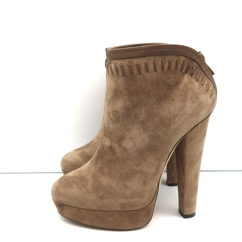 Jimmy Choo Ankle Boots Evans Brown Whipstitch Suede Size 35.5 Platform Booties product image 5, provided for visual