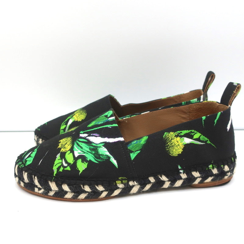 Proenza Schouler Espadrilles Black Floral Print Canvas Size 6 Slip-On Flats product image 5, provided for visual reference