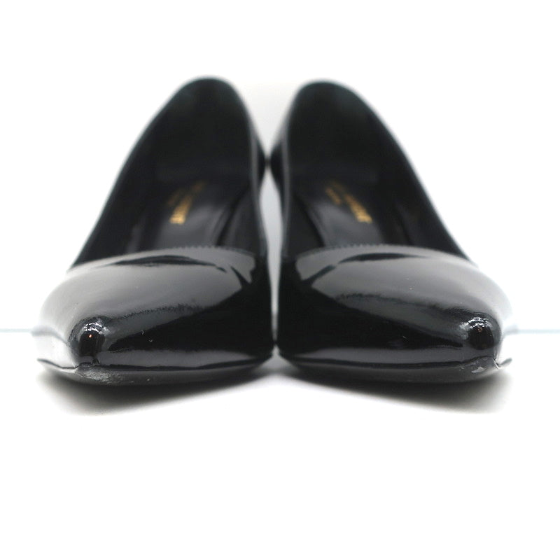 Saint Laurent Paris 80 Pumps Black Patent Leather Size 37.5 Pointed Toe Heels product image 4, provided for visual reference