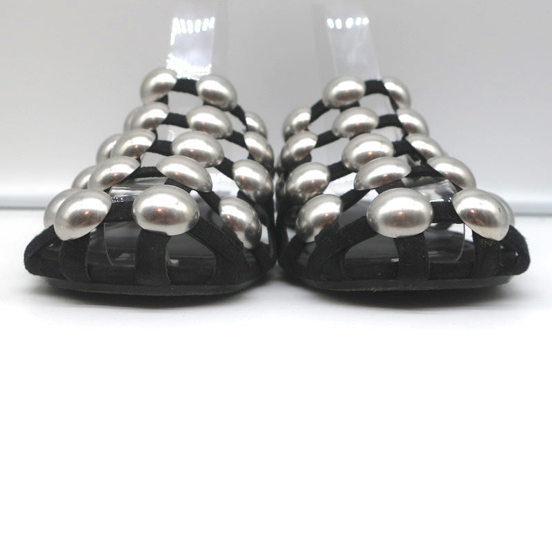 Alexander Wang Amelia Mules Black Studded Suede Size 37 Caged Sandals product image 5, provided for visual reference and