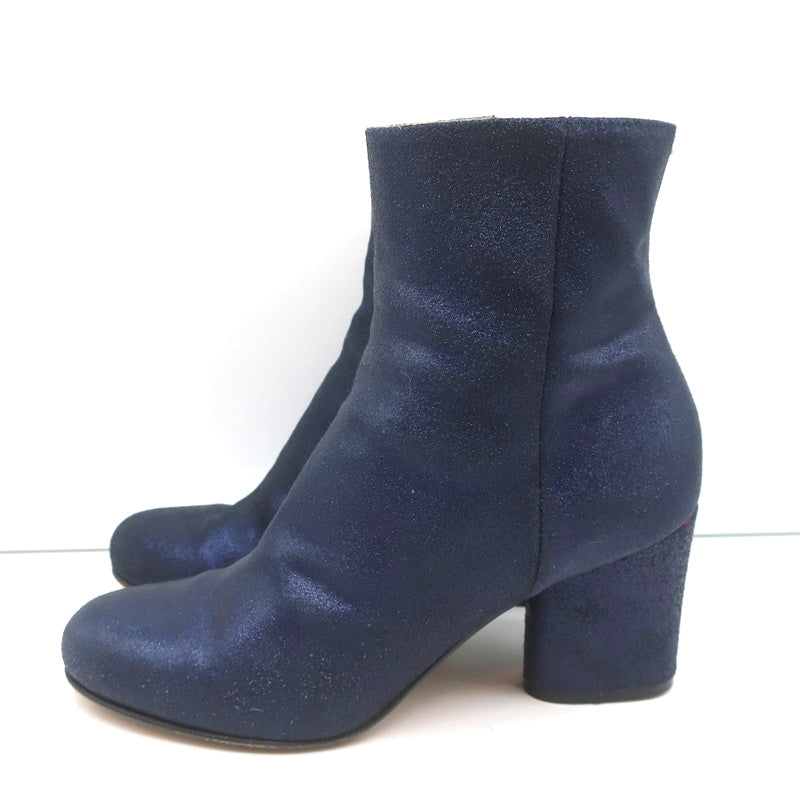 Maison Margiela Ankle Boots Navy Metallic Suede Size 38 product image 5, provided for visual reference and product detail
