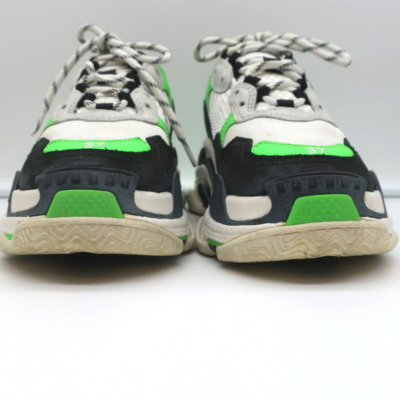 Balenciaga Triple S Sneakers White/Black/Neon Green Size 37 product image 5, provided for visual reference and product