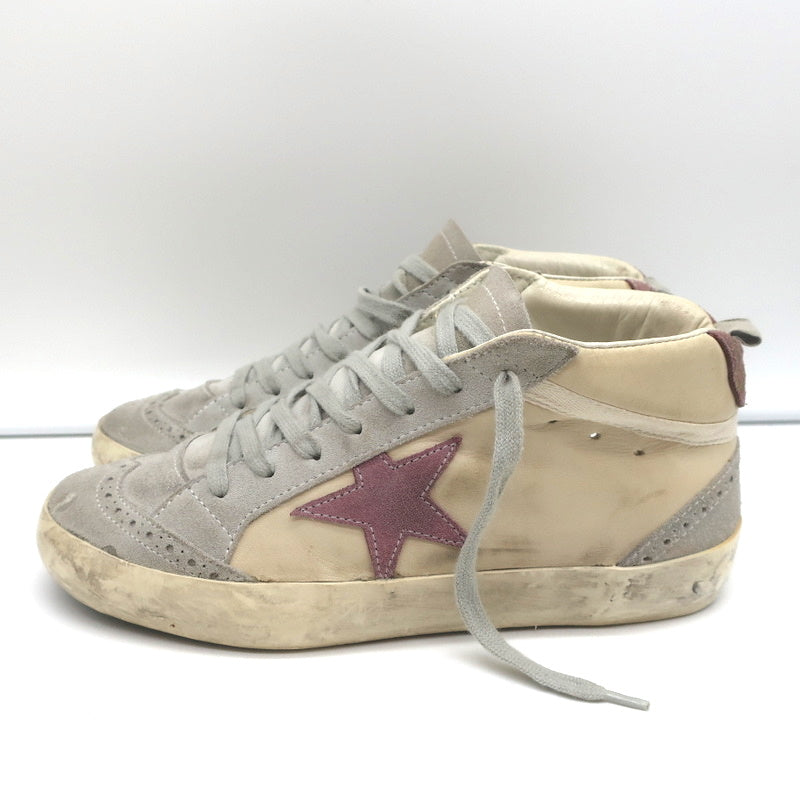 Golden Goose Mid Star Sneakers Off-White Leather & Purple Suede Size 37 product image 6, provided for visual reference and